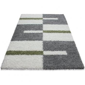 Designer‑Langflor‑Teppich Karo‑Linien, Flauschig & Eleganz