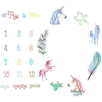 Décor mural bébé en couleur pastel
