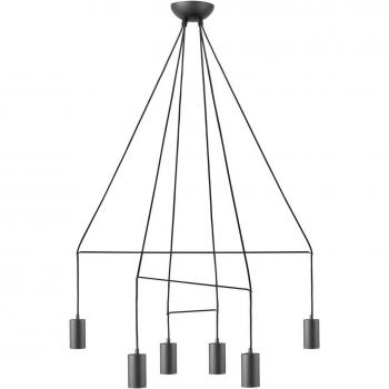 Nowodvorski Imbria 6-Bulb Hanging Lamp, 93cm, Black
