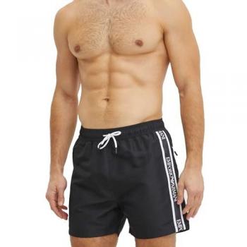 Shorts Mare Emporio Armani Bermuda Nero con Logo – Uomo