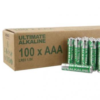 Deltaco Ultimatum Alkaline Batterien, 100 Stück, Größe AAA