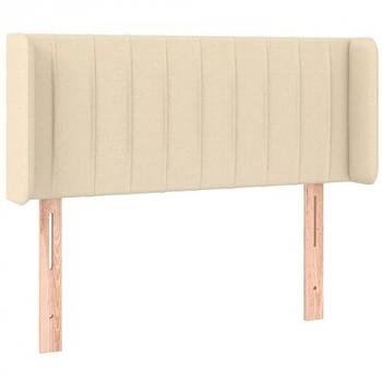 VidaXL Kopfteil mit Ohren 93x16x78/88 cm Creme