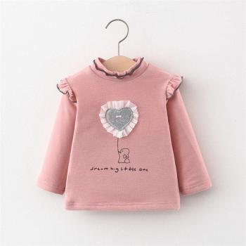 T-shirt automnal en velours pour nourrissons