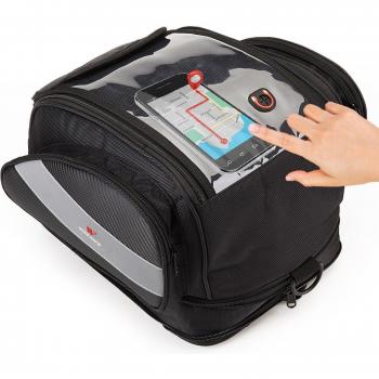 Bolsa WOSAWE para Tanque de Combustible de Moto 28L con Compartimento para Teléfono y GPS