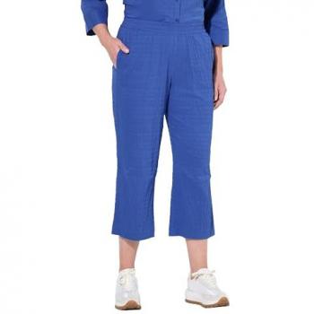 Ulla Popken große Größen: 7/8-Hose Ruby, blau, Baumwolle/Polyester