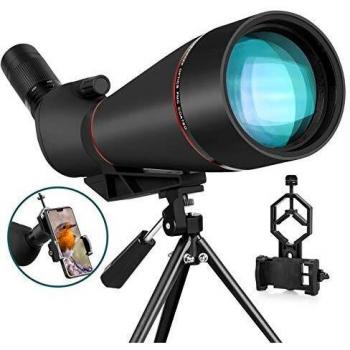 KEXWAXX Trépied Longue Vue 2575X 100 mm – Tir Sportif, Étanche Bak4 FMC, Montage Smartphone