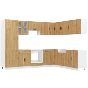 VidaXL 14-Piece Porto Kitchen Cabinet Set