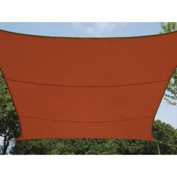 Rechteckiges Sonnensegel 4 x 3 m Terracotta mit UV-Schutz und wasserabweisend
