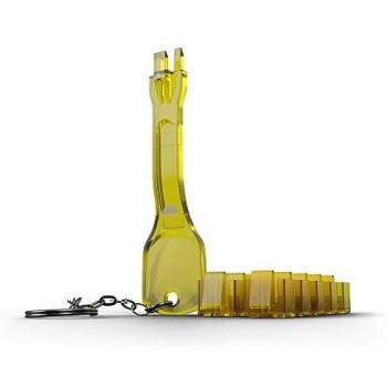Lindy RJ45 Port Security Locks in Yellow