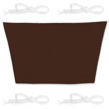 Brown Outdoor Shade Sail with Ropes