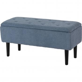 Teddy Fleece Sittbänk Blå med Förvaringsfack