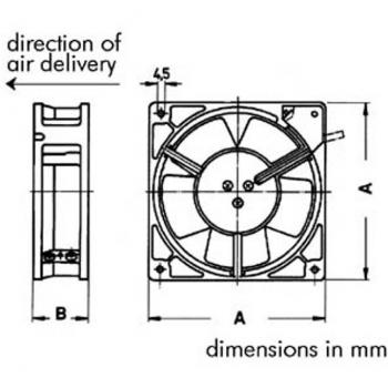 Ventilateur Sunon 230VCA avec roulement 80 x 80 x 25mm