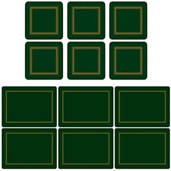 Pimpernel Classic Emerald Green Plain Colour Placemats Set of 6