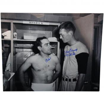 NY Yankees Yogi Berra/Jim Bunning 6‑inch by 20‑inch Signed Photo