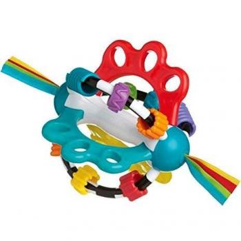 Playgro Pelota Sonajero Multicolor Explor-a-Ball, Libre de BPA, Adecuada desde los 6 Meses