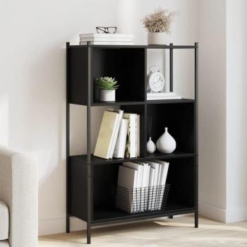 Avimac Bücheraufbewahrung Schwarz 72x28x109 cm
