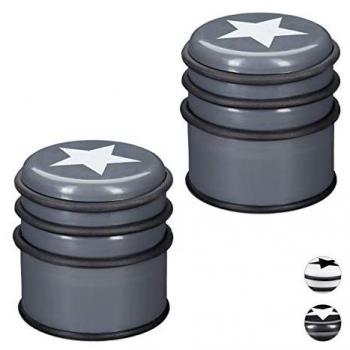 Guardapuertas Estrella 8 cm en Gris Oscuro