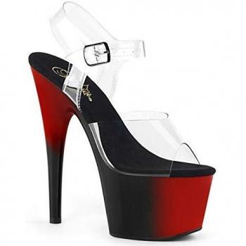 Pleaser ADORE-708BR Brautschleier Sandalen – Transparent, EU 40