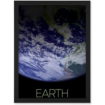 Artery8 NASA Earth: Classic Black Frame – A4 Astronomical Art