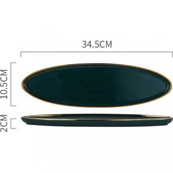 Luxury Gold Inlay Ceramic Dish Set