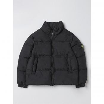 Junior Stone Island Black Windbreaker – 8 (M)