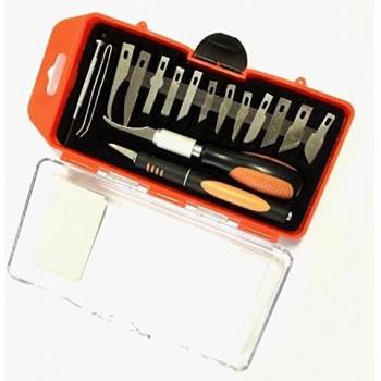 Kit 2 Modelli Frese 14 Lame con 1 Pinza Tweezers e 1 Vite