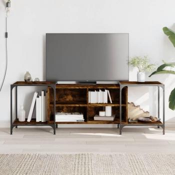 VidaXL Entertainment Center Smoked Oak 153x37x50 cm Engineered Wood