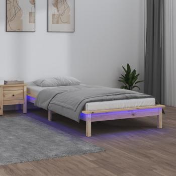 VidaXL 75x190 cm LED Bed Frame for Small Single