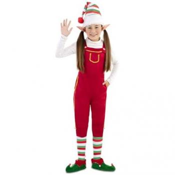 Disfraz de Elfa Roja y Sombrero Mágico para Niños