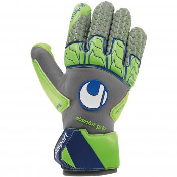 Uhlsport Tensiongreen Reflex Torwarthandschuhe für Herren, Absolutgrip, Dunkelgrau/Fluo Grün/Marine, 7