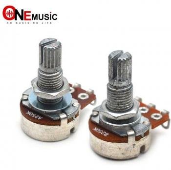 Potenciómetro Split 250K/500K para guitarra y bajo, 15mm/18mm, 2 unidades