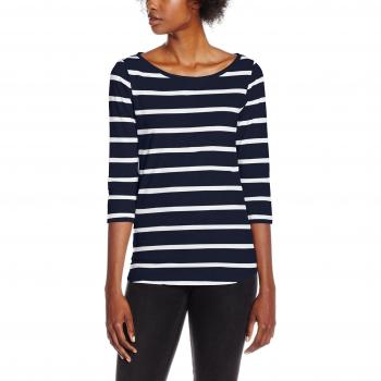 VILA TOP VISTRIPED 3/4 MANGA MUJER, Multicolor (Total Eclipse), Talla S