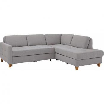 HomeAffaire Earl L‑Sofa mit Schlafbett und Stauraum