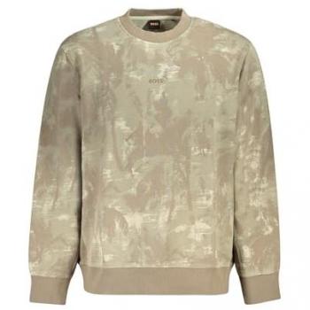 Sweatshirt mit Label‑Stitching BOSS Orange – Beige, XL (Herren)