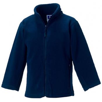 Outdoor French Navy Fleece Jacket for Boys 7-8 (Jerzees)