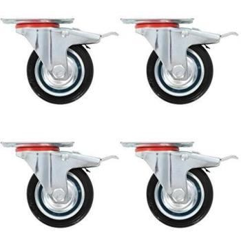 12-Piece Swivel Caster Set, 75 mm, vidaXL