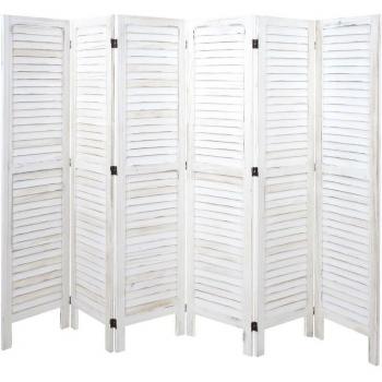 Hegele Sichtschutzparavent HHG‑531 – 170 × 240 cm, Shabby-White