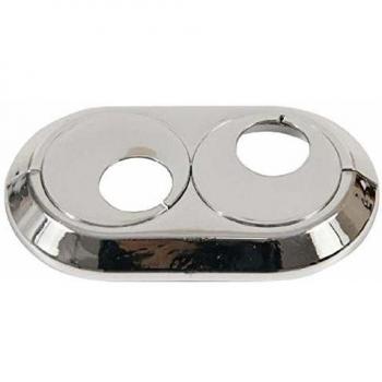 Doppia Rosetta PVC 28mm Color Cromo