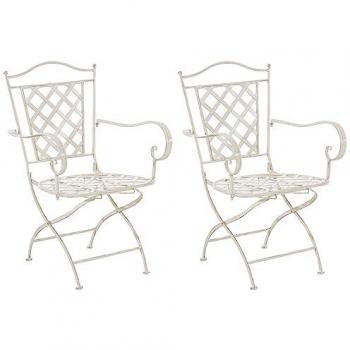 CLP 2er Set Gartenstühle Adara aus Eisen