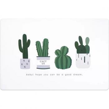 Set de Table Lavable pour Manucure avec Motifs Marbre et Cactus