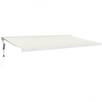 Store rétractable crème 5x3 m tissu et aluminium