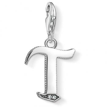 Charm de plata con letra T Thomas Sabo