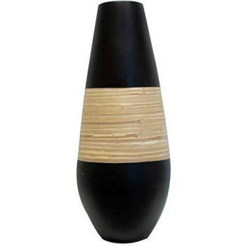 Vase en Bambou Noir H 60 cm