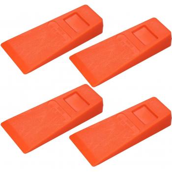 Cale d’abattage en plastique 14 cm, couleur orange – ensemble 4