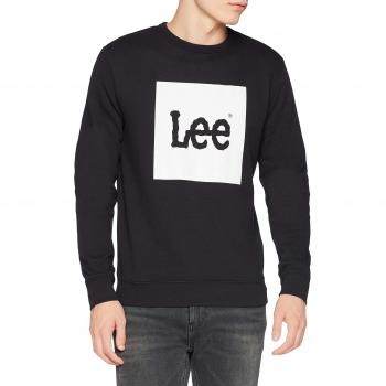 Pull Noir Lee Logo SWS, Medium Homme