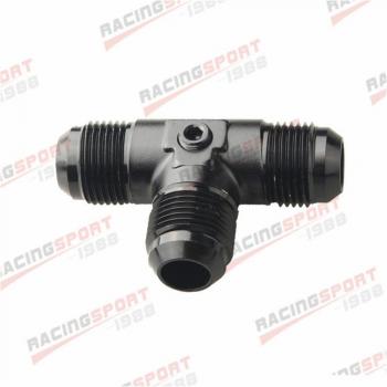 Acople T-Macho 10AN para NPT 1/8 en Negro