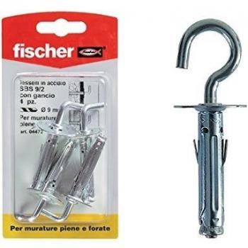 Fischer Tasselli acciaio SBS 9/2 K con gancio medio (4 Pz.)