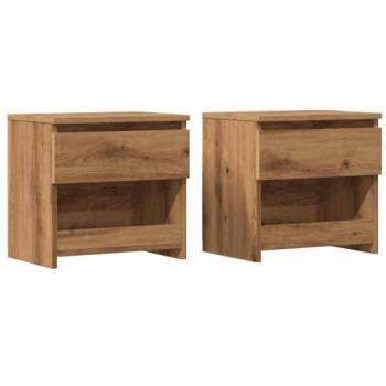 Artisan Oak Bedside Tables Set of 2