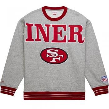 Mitchell & Ness Herren Pullover – SATIN San Francisco 49ers – XL – Grau
