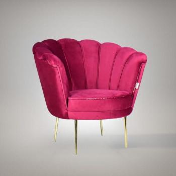 Orel Iperbriko Poltrona in Velluto Magenta Babyface 70x70x76
